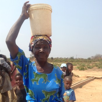 Maggie transporting water